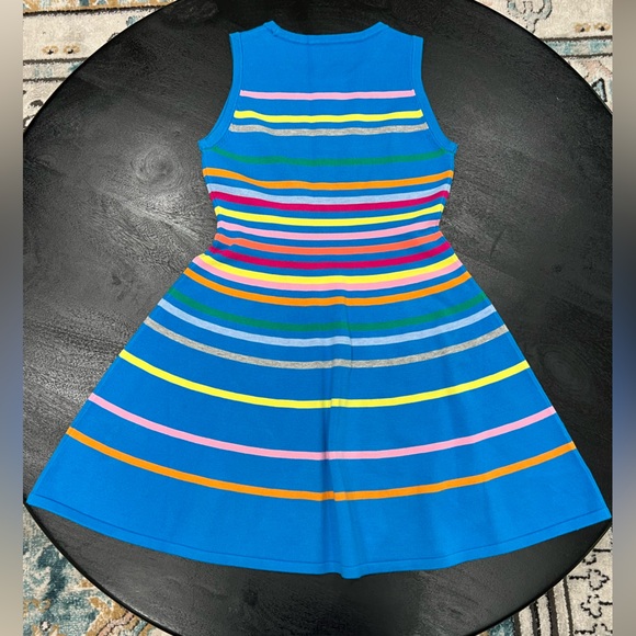 💙🦓Milly Minis🦓💙 Girl's Rainbow Stripe Flared Dress Size 12 - Picture 2 of 5